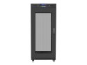SZAFA INSTALACYJNA RACK STOJĄCA 19" 27U 600X800 CZARNA DRZWI PERFOROWANE LCD LANBERG (FLAT PACK)