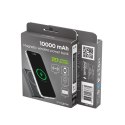 Gembird PowerBank 10000mAh LCD 1xUSB-C 20W bezprzewodowy 15W czarny