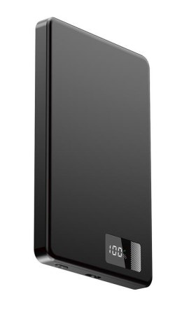 Gembird PowerBank bezprzewodowy, magnetyczny, LCD 5000mAh 15W czarny