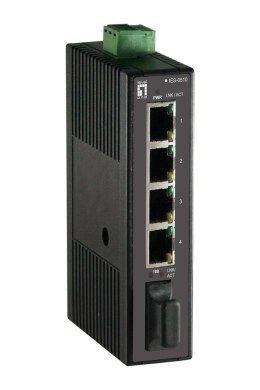 Switche LevelOne Industrial 5-portowe 1xSC MM+DIN 100Mbps