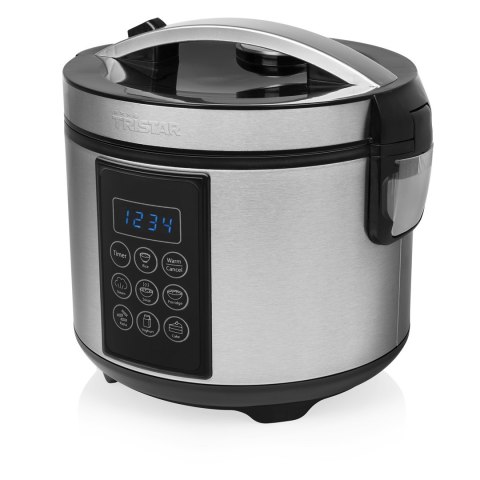 Tristar RK-6132 wielofunkcyjny garnek elektryczny 1,5 l 500 W Czarny, Stal nierdzewna
