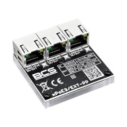 BCS BCS-XPOE3/EXT-PP przedłużacz sieciowy Wzmacniacz sieciowy Czarny 10, 100 Mbit/s