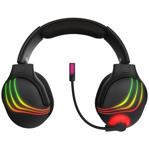 PDP 049-032-BK słuchawki/zestaw słuchawkowy Bezprzewodowy Opaska na głowę Gaming Bluetooth Czarny