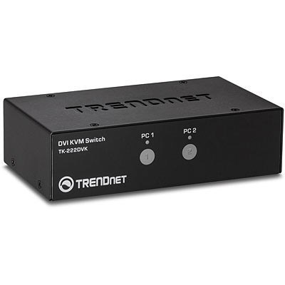 TRENDnet KVM Switch 2-Port DVI/USB/Audio mit Kabeln