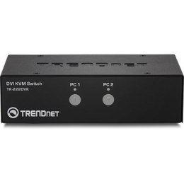 TRENDnet KVM Switch 2-Port DVI/USB/Audio mit Kabeln