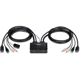Trendnet TK-220DPI przełącznik KVM Czarny