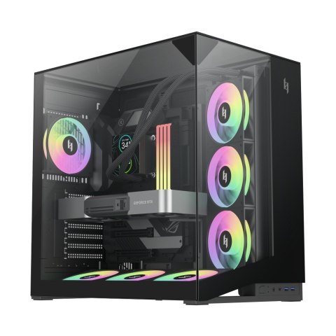 GameMax NEX C56 VC BK zabezpieczenia & uchwyty komputerów Midi Tower Czarny
