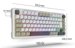 Klawiatura gamingowa Inca IKG-455 Gaming USB + RF Wireless + Bluetooth QWERTY Niemiecki Biały