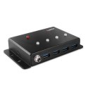 Lindy 43374 huby i koncentratory USB 3.2 Gen 1 (3.1 Gen 1) Type-B 5000 Mbit/s Czarny