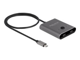 DeLOCK Przełącznik USB 10 Gbps USB Type-C 2 do 1 dwukierunkowego 8K