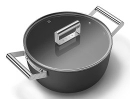 Smeg CSF2412BLM garnek wielofunkcyjny Czarny Aluminium, Stal nierdzewna 5,4 l 24 cm