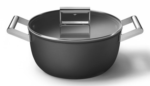Smeg CSF2412BLM garnek wielofunkcyjny Czarny Aluminium, Stal nierdzewna 5,4 l 24 cm