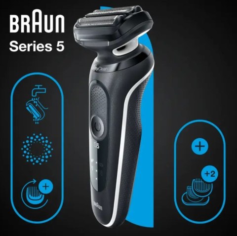 Braun Series 5 51-W1600s Golarka foliowa Czarny, Biały