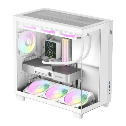 GameMax NEX C53 WH zabezpieczenia & uchwyty komputerów Biały