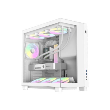 GameMax NEX C53 WH zabezpieczenia & uchwyty komputerów Biały