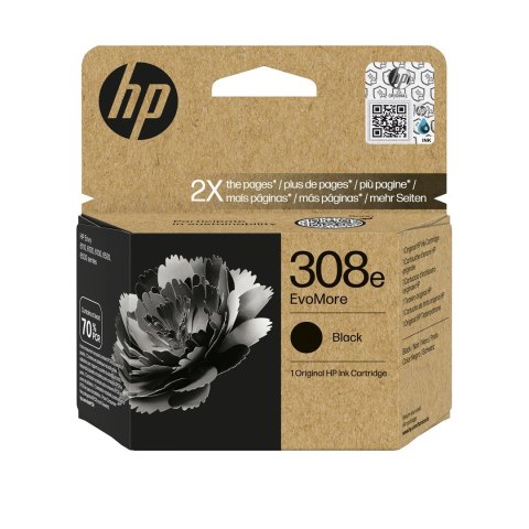 HP Oryginalny czarny tusz 308e EvoMore
