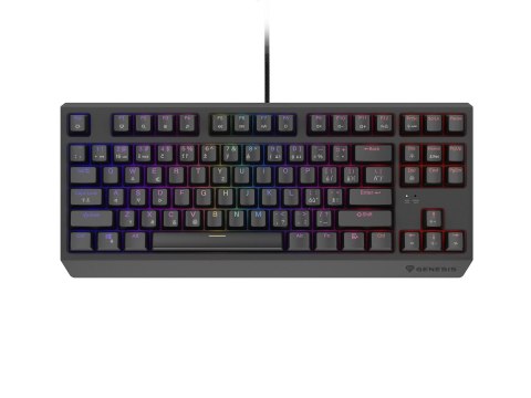 GENESIS Thor 230 TKL klawiatura Gaming USB QWERTY Czeski, Słowacki Czarny