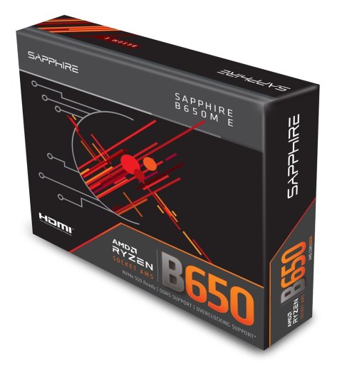 Sapphire B650M-E AMD B650 Gniazdo AM5 micro ATX