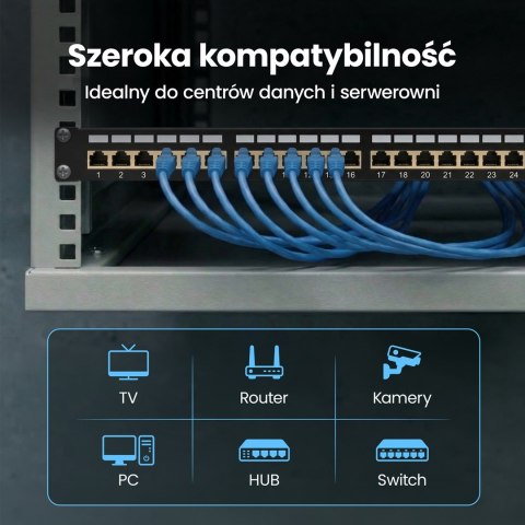 Extralink CAT6A STP | Patchpanel | 24 porty