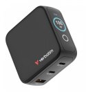 Verbatim Ładowarka Mini GaN 100W Smart TFT 2xUSB-C 1xUSB-A UE/UK/USA
