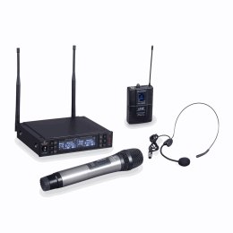Soundsation WF-U2302HP - podwójny system UHF 630-660 MHz z mikrofonem do ręki i mikrofonem nagłownym