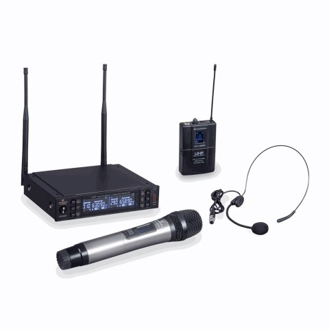 Soundsation WF-U2302HP - podwójny system UHF 630-660 MHz z mikrofonem do ręki i mikrofonem nagłownym