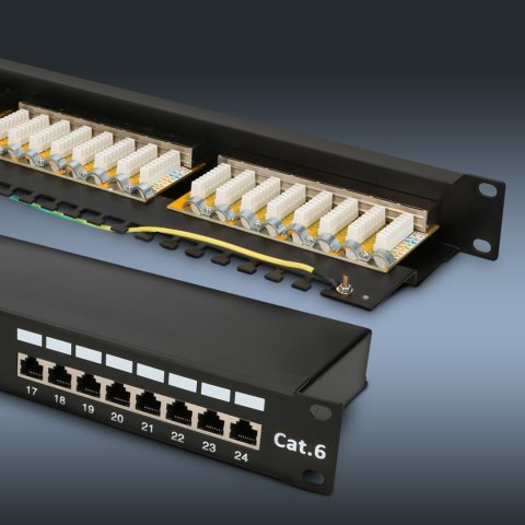 Patch panel Extralink EX.9830 (1U; kat. 5e; 24xRJ-45)