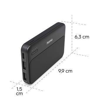 Hama Power pack 5000 mAh 2xUSB-A antracyt