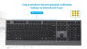 GEMBIRD BEZPRZEWODOWY ZESTAW KLAWIATURY + MYSZ DUAL MODE, 2.4 GHZ + BT, SLIM, UKŁAD RU, KOLOR CZARNY