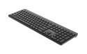 Bezprzewodowa klawiatura pro-biznesowa Gembird KB-WPS-03-CYRL slim, dual mode: 2,4 GHz + BT, układ RU, kolor czarny