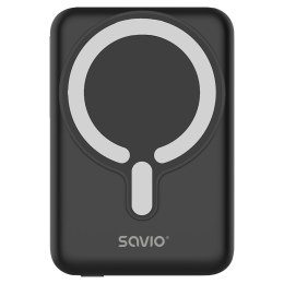 SAVIO POWERBANK 10000 MAH MAGNETYCZNY CZARNY BA-12