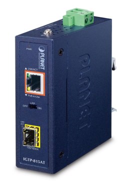 PLANET IGTP-815AT konwerter sieciowy 1000 Mbit/s Niebieski