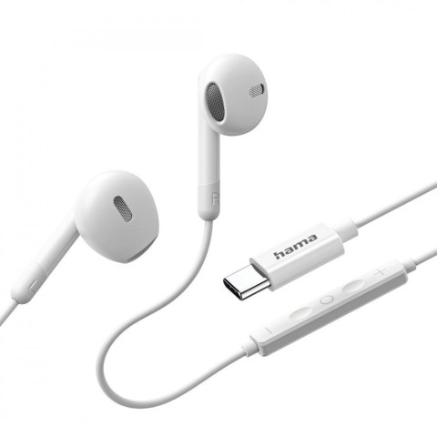 Hama Słuchawki douszne classy usb-c białe