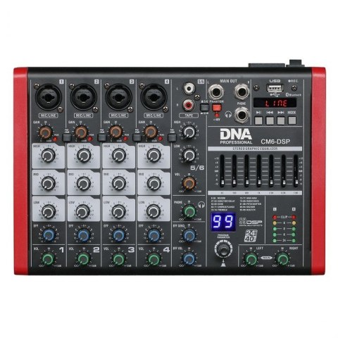 Mikser audio DNA CM6-DSP USB MP3 Bluetooth Phantom