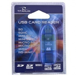 Czytnik kart TITANUM TA101B (Zewnętrzny; MicroSDHC, miniSD, MMC, SD, SDHC)
