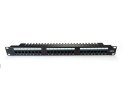 Patch-panel 19" DIGITUS DN-91524U-EC 24xRJ45 U/UTP k.5e 1U czarny prow.