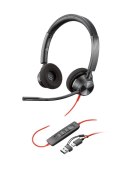 Poly Blackwire 3320 Stereo USB-C Headset +USB-C/A Adapter