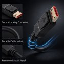 Qoltec Kabel DisplayPort M/M v2.1 | 40G | 0.5m