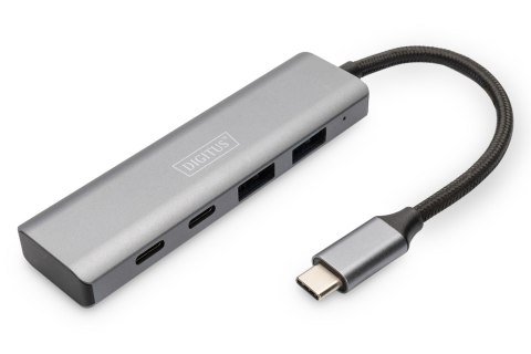 Digitus Koncentrator USB-C 4-portowy, 2 x USB A i 2 x USB-C