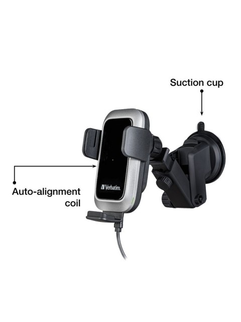 Verbatim FWC-03 Pro Qi Fast Wireless Autoladegerät retail Czarny