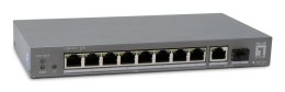 LevelOne GEP-1011 przełącznik sieciowy Nie zarządzany L2 Gigabit Ethernet (10/100/1000) Obsługa PoE Montaż na biurku/ścianie Sza