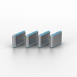 Lindy 40466 bloker portów Blokada portu USB Type-C Niebieski Kopolimer akrylonitrylo-butadieno-styrenowy (ABS) 10 szt.