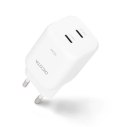 DICOTA Ładowarka GaN 100W 2xUSB-C + kabel USB-C 1.5m biała