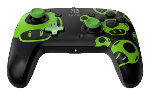 PDP REMATCH: 1-Up Glow in the Dark Czarny, Zielony USB Gamepad Analogowa/Cyfrowa Nintendo Switch, Nintendo Switch OLED