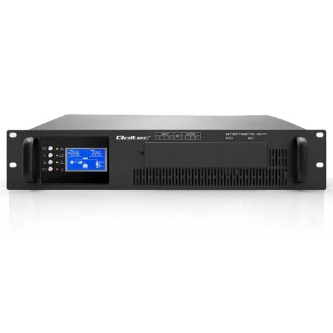 Qoltec UPS Pure Sine Wave do RACK | 3kVA | 3000W | PF1.0 | LCD | EPO | USB | On-line