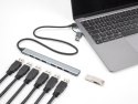 DeLOCK 64273 huby i koncentratory USB 3.2 Gen 1 (3.1 Gen 1) Type-C 5000 Mbit/s Szary