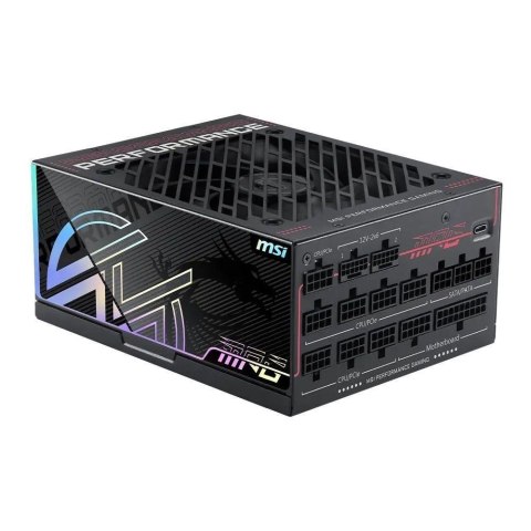 MSI MPG Ai1300TS PCIE5 moduł zasilaczy 1300 W 24-pin ATX ATX Czarny
