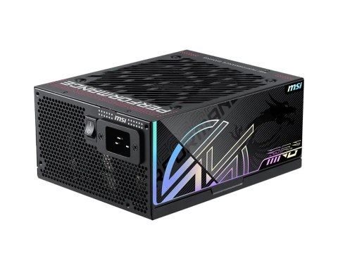 MSI MPG Ai1300TS PCIE5 moduł zasilaczy 1300 W 24-pin ATX ATX Czarny