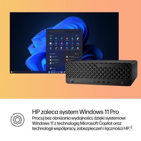HP ProDesk 4 SFF G1i AI PC Intel Core Ultra 5 225 16 GB DDR5-SDRAM 512 GB SSD Windows 11 Pro Czarny