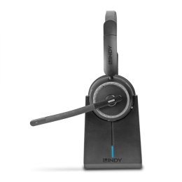 Lindy L118 Zestaw słuchawkowy Bezprzewodowy Opaska na głowę Biuro/centrum telefoniczne USB Type-C Bluetooth Podstawka do ładowan